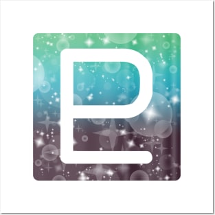 Pluto Planet Symbol Square Monogram Posters and Art